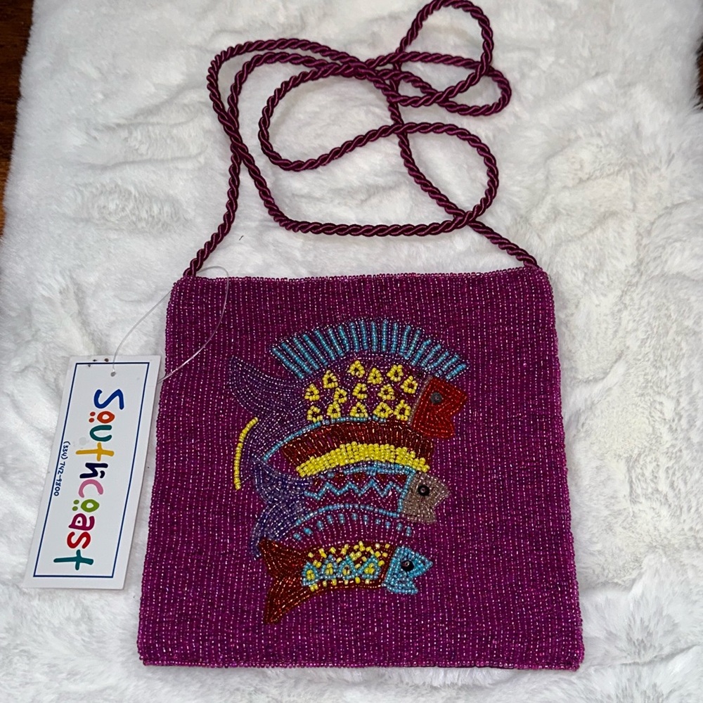 NWT South Coast Beaded Fish Purse/Bag